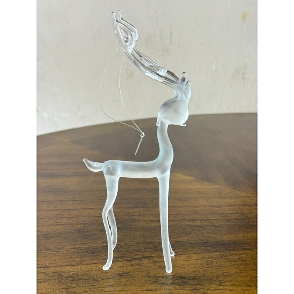 Other - Vintage Silvestri Frosted Glass Christmas Holiday Reindeer Ornament Figurine